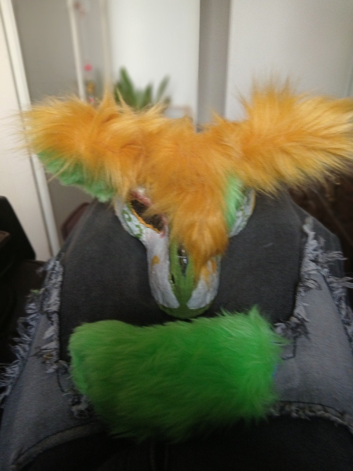 Dinomask furry fursuit mq Onyx:3, Ophalen of Verzenden