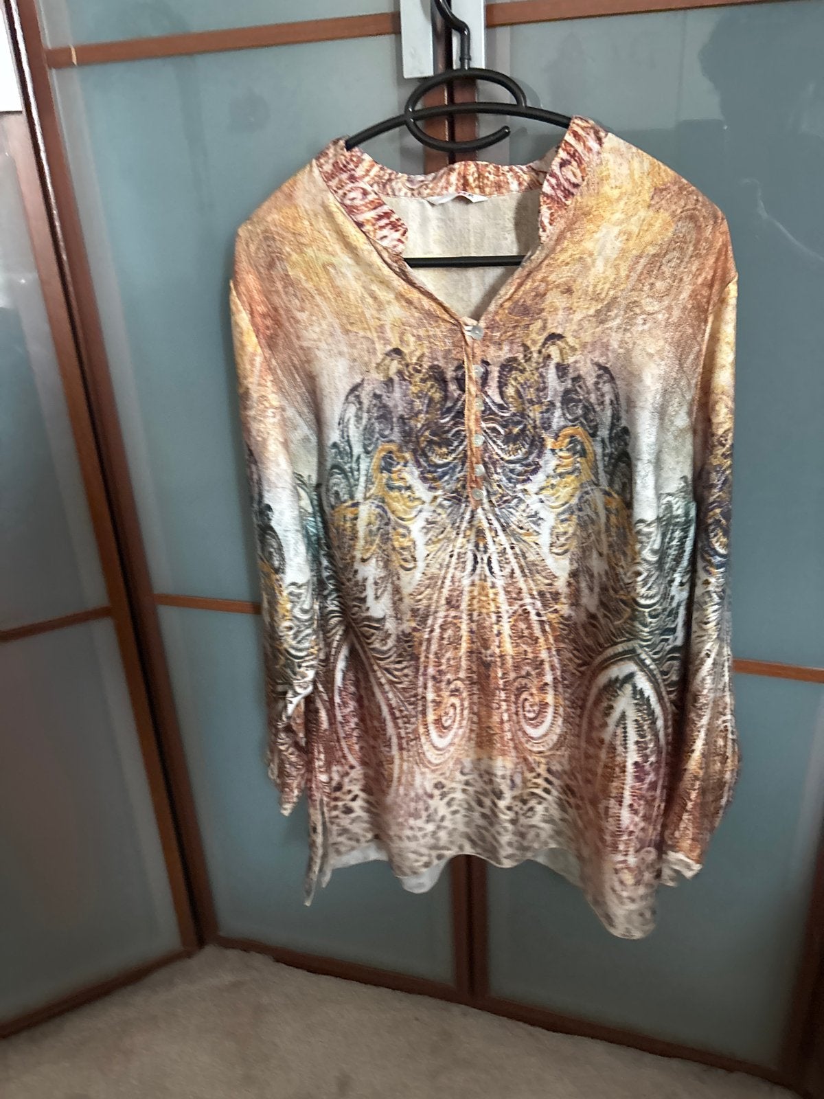 Fer blouse maat 44, Kleding | Dames, Ophalen of Verzenden, Gedragen, Maat 42/44 (L), Meerkleurig