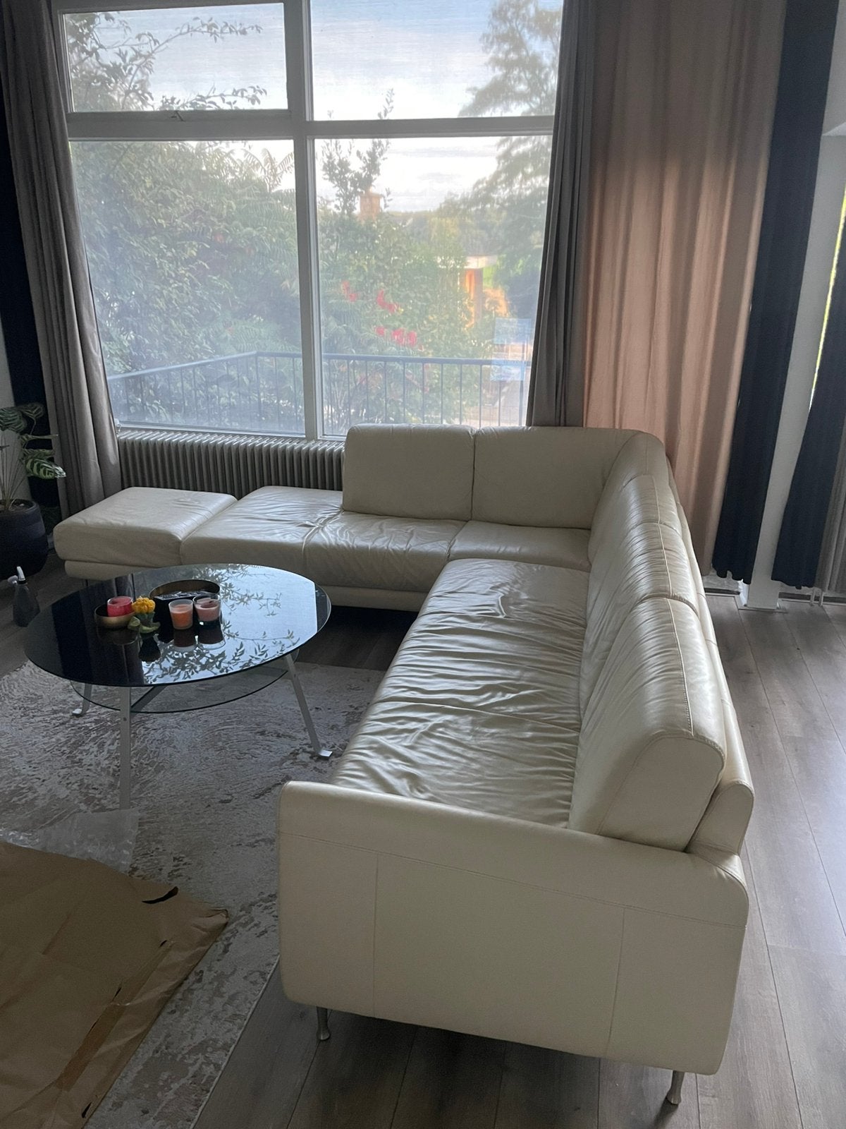Leather sofa, Huis en Inrichting, Ophalen, Gebruikt, Leer