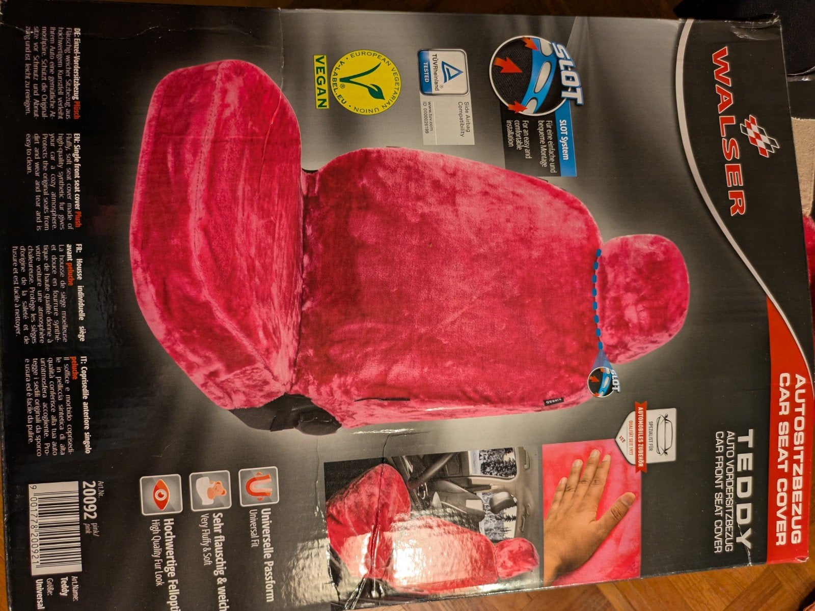 Roze, pluchen auto stoelhoes, Auto diversen, Ophalen, Nieuw