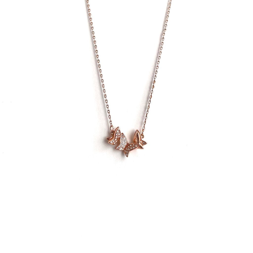 Swarovski Idyllia Lilia vlinderketting roségoud, Overige materialen, Verstelbaar, Verzenden, Zo goed als nieuw