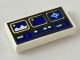 Lego Space Stenen 3x Tile 1x2 with Groove with Blue and Yell, Lego, Ophalen of Verzenden, Zo goed als nieuw, Space