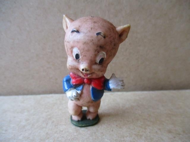 adv10633 porky pig poppetje, Ophalen, Looney Tunes, Gebruikt, Beeldje of Figuurtje