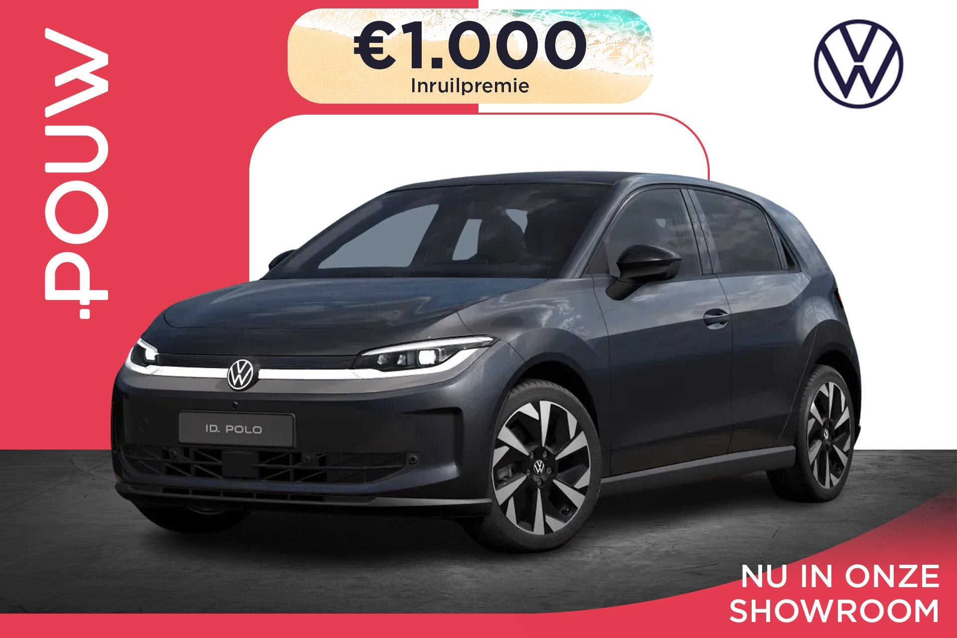 Volkswagen ID. Polo Style First Edition 211pk 52 kWh | Massa, 12 maanden, Stof, Zwart, 1476 kg