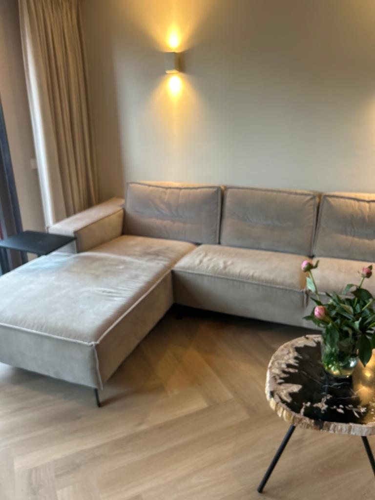 Luxe Hoekbank Lugano Melchior - Stof Saphire 903, Drie personen of meer, Cadeaubon