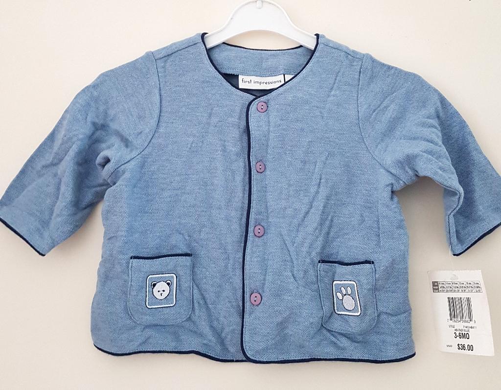 Blauw vestje maat 62 NIEUW (0751), Kinderen en Baby's, Babykleding | Maat 62, Truitje of Vestje, Nieuw, Ophalen of Verzenden, Jongetje
