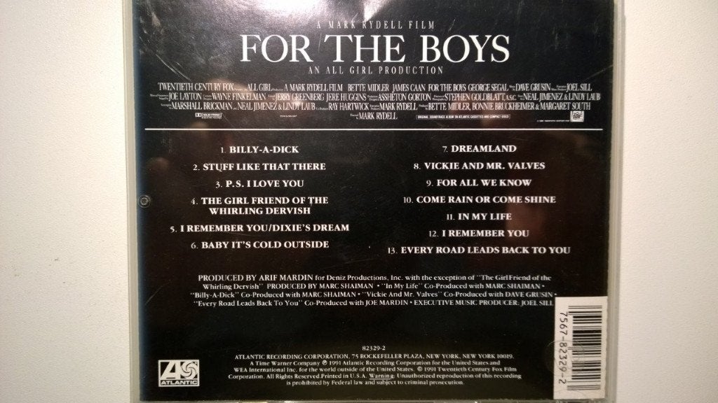 Bette Midler - For The Boys (Music From The Motion Picture), Pop, Ophalen of Verzenden, Zo goed als nieuw, Album