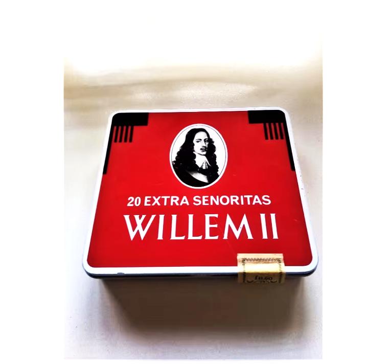 vintage 12 blikjes 20 extra señorita's sigaren willem 2/leeg, Verzamelen, Rookartikelen, Aanstekers en Luciferdoosjes, Ophalen of Verzenden
