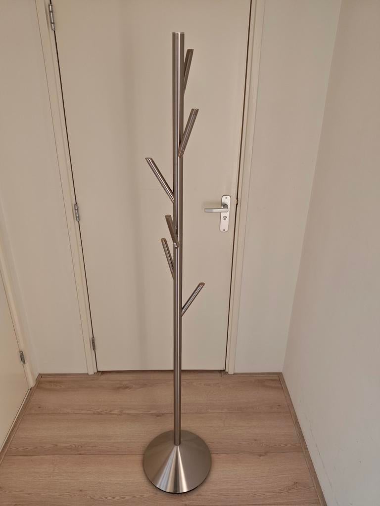 RVS Kapstok Staand - 174 cm Hoog - Zo Goed als Nieuw, Ophalen, Zo goed als nieuw, Metaal, Staande kapstok