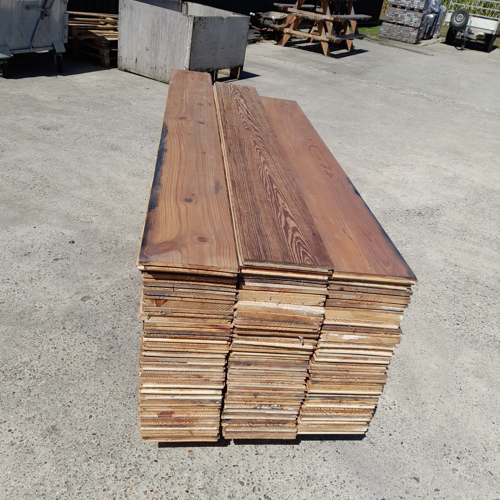 Massief grenen vloer 41 m2 houten vloerdelen 25,5 cm breed, Ophalen, Vloerdelen of -planken, 10 m² of meer, Nvt