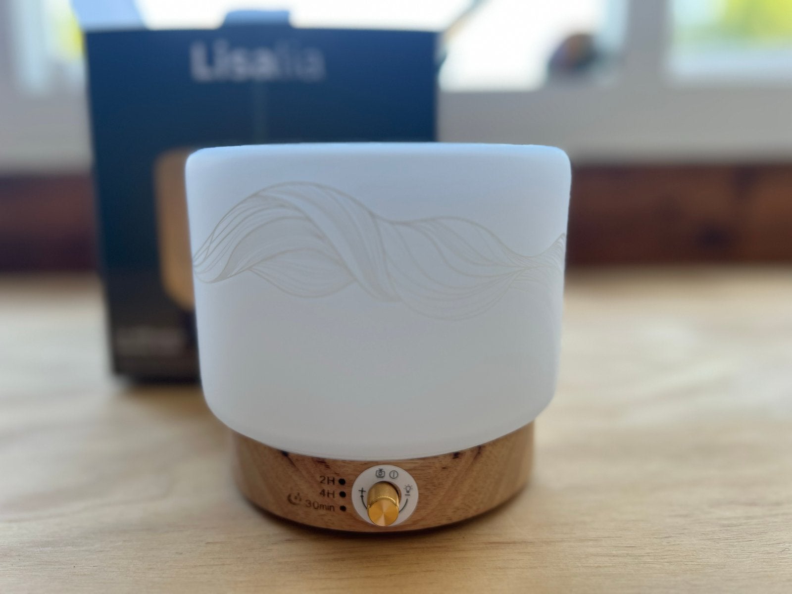 4x Lisalia Ultrasone Aroma Diffuser - Glas & Eco Hout, Ophalen of Verzenden, Nieuw