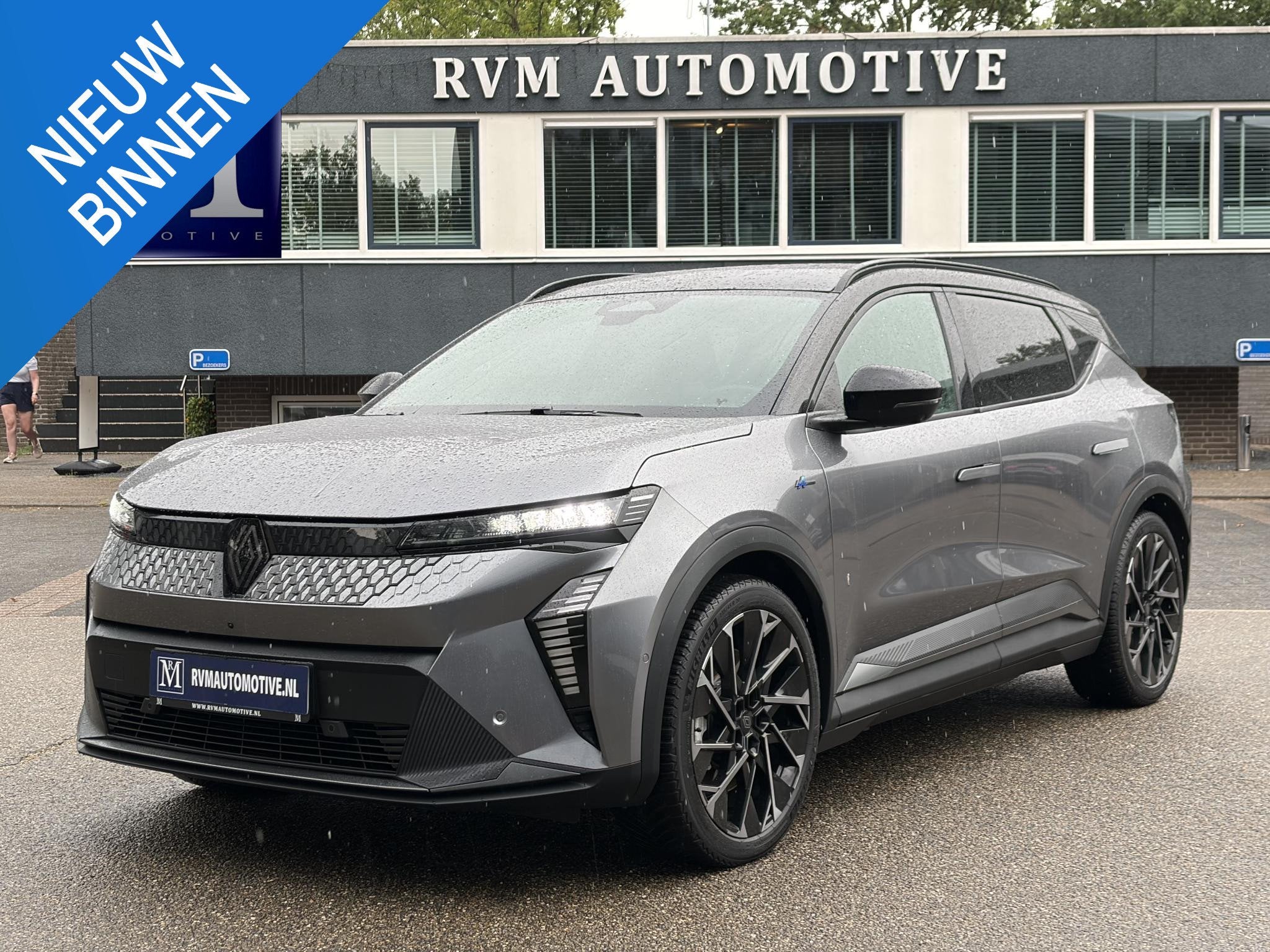 Renault Scenic E-Tech EV87 long range esprit Alpine SOH ..., Auto's, Renault, Gebruikt, Zwart, Leder en Stof, 218 pk