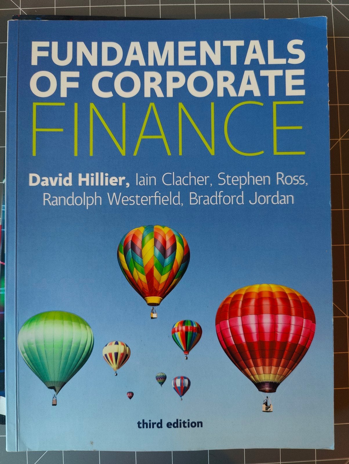 Fundamentals of Corporate Finance - Derde Editie, Ophalen of Verzenden, Zo goed als nieuw, Economie en Marketing, David Hillier,  Clacher,  Ross,  Westerfield,  Jordan