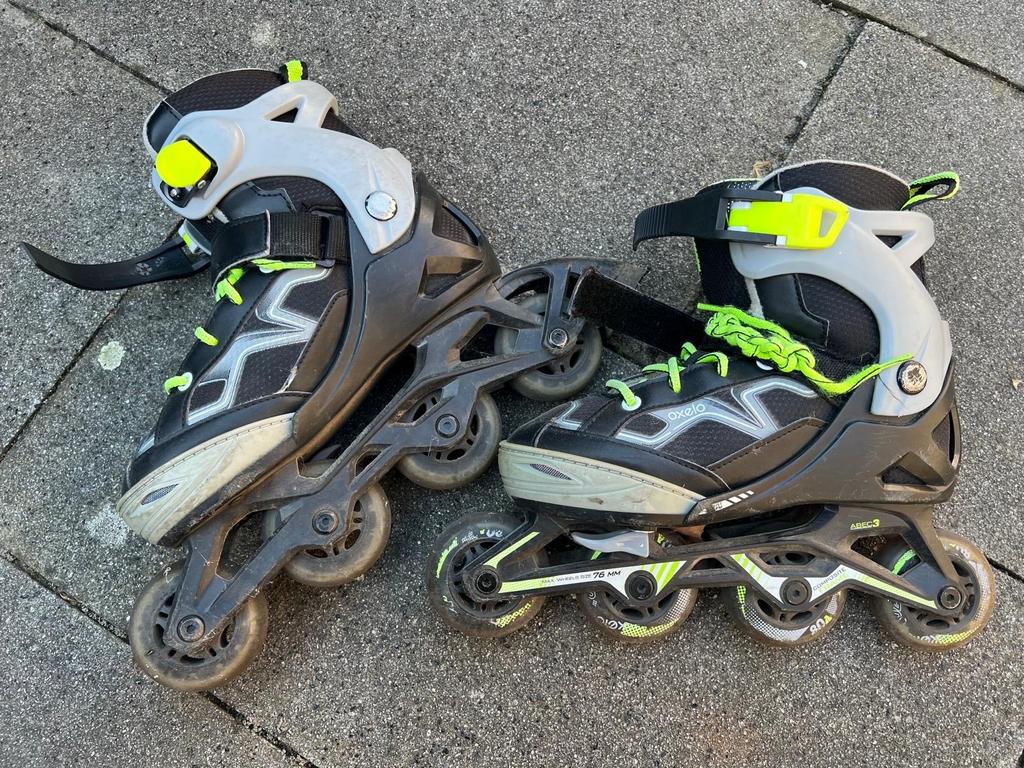 Oxelo Roller Fit 3 inline skates, maat 35/38, Overige merken, Kinderen, Ophalen of Verzenden, Inline skates 4 wielen