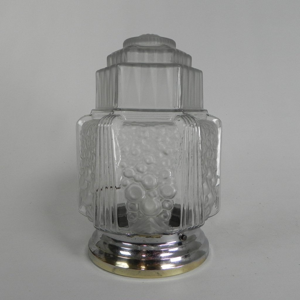 Art Deco plafondlamp, skyscraper, Muller freres, jaren 3, Ophalen of Verzenden