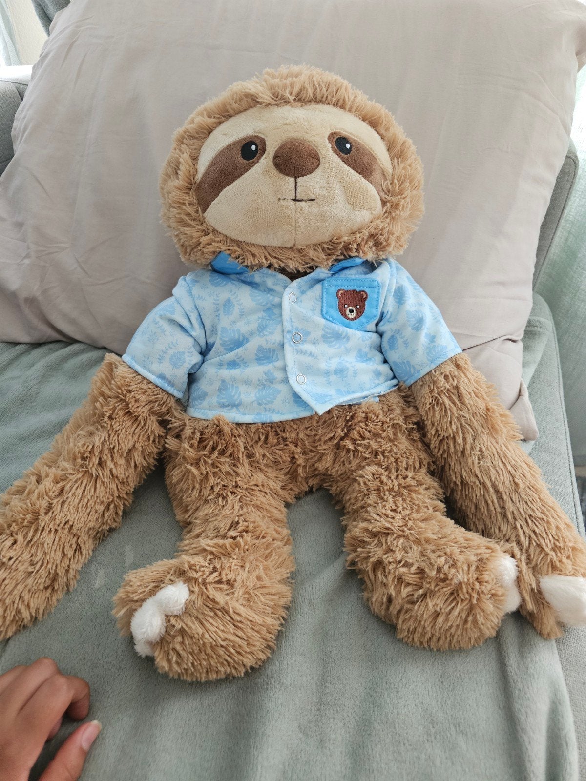 Lotgenootje Luiaard Knuffel 2.5kg met Kleding, Ophalen, Overige typen, Zo goed als nieuw, Middelgroot (20 tot 80 cm)