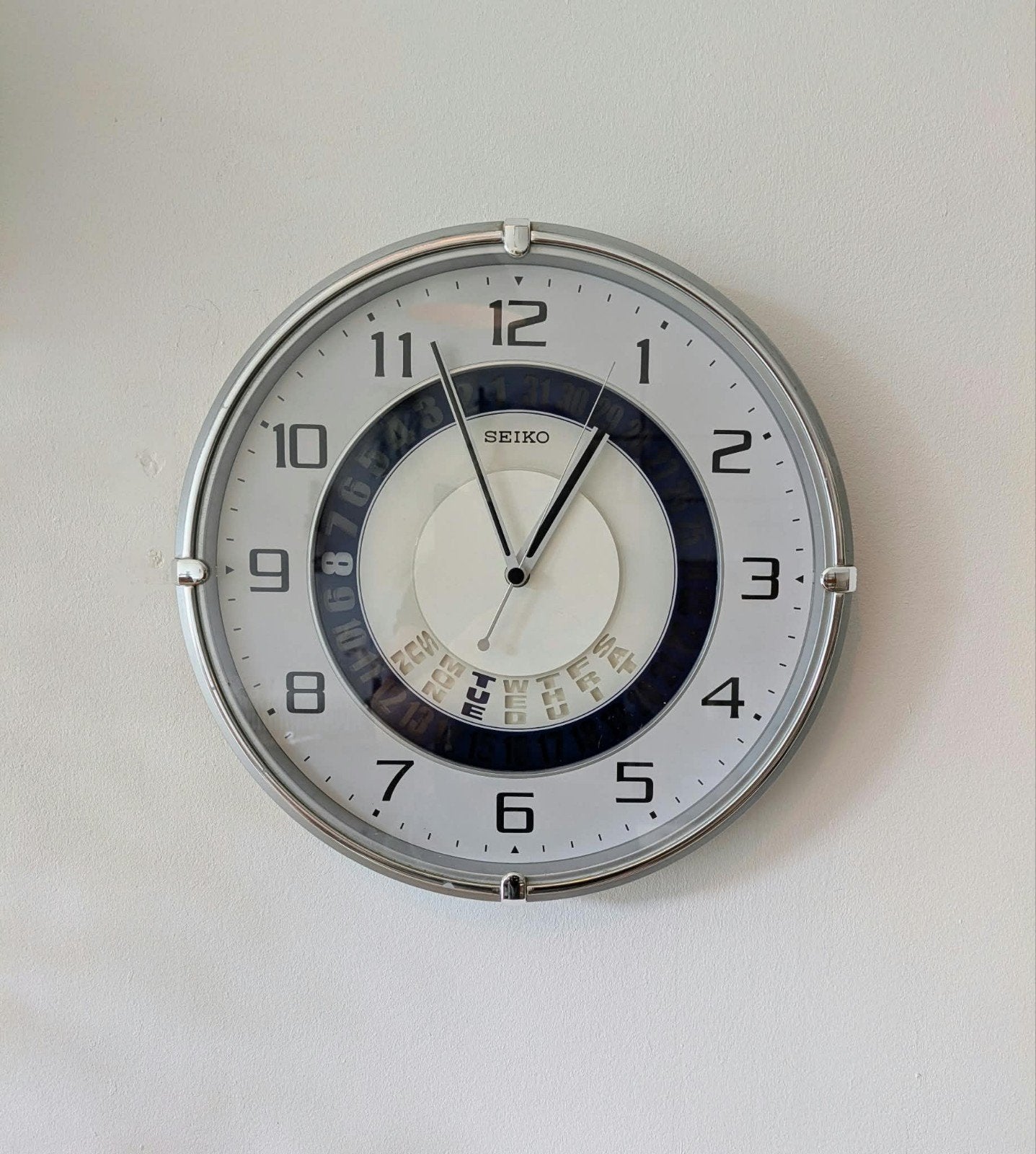 Vintage wandklok, Seiko, Ophalen, Wandklok, Zo goed als nieuw, .