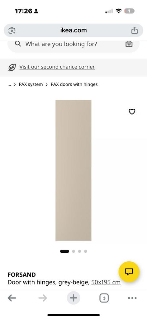 GEZOCHT: IKEA Forsand deuren, Ophalen, 50 tot 100 cm, Zo goed als nieuw, Minder dan 100 cm