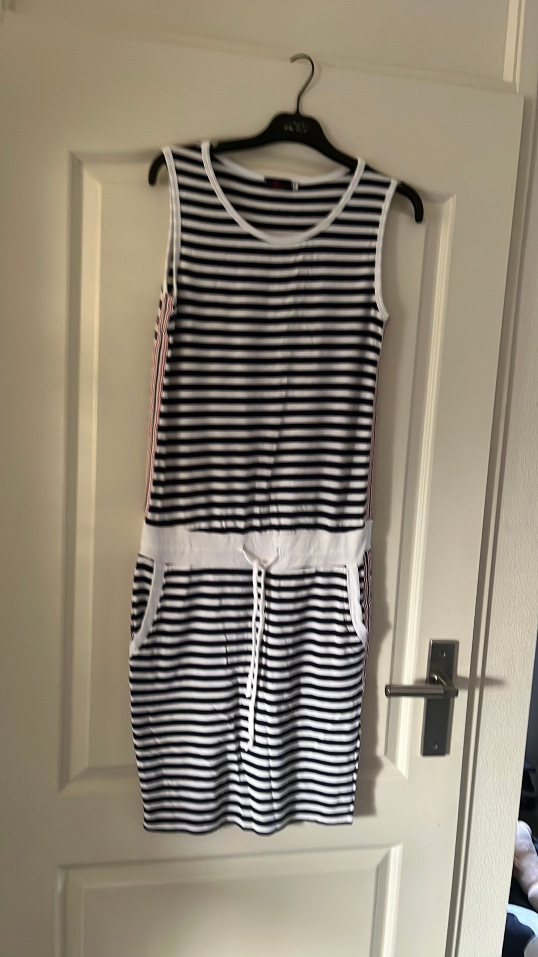 Zomerjurkje Savinni L/XL gestreept, Kleding | Dames, Maat 42/44 (L), Zo goed als nieuw, Knielengte, Verzenden