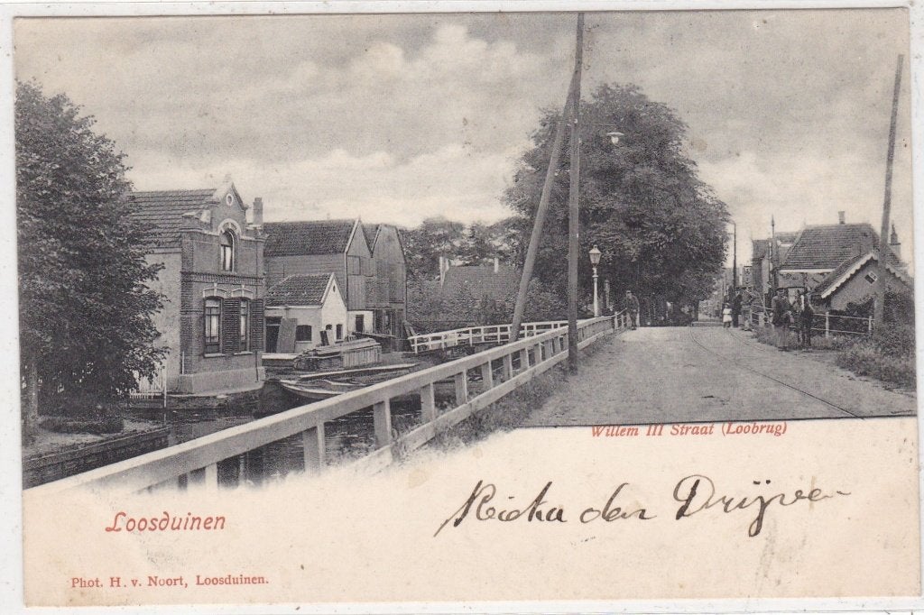 Loosduinen-Willm111 straat met Loopbrug 1902, Verzenden, Voor 1920, Gelopen, Zuid-Holland