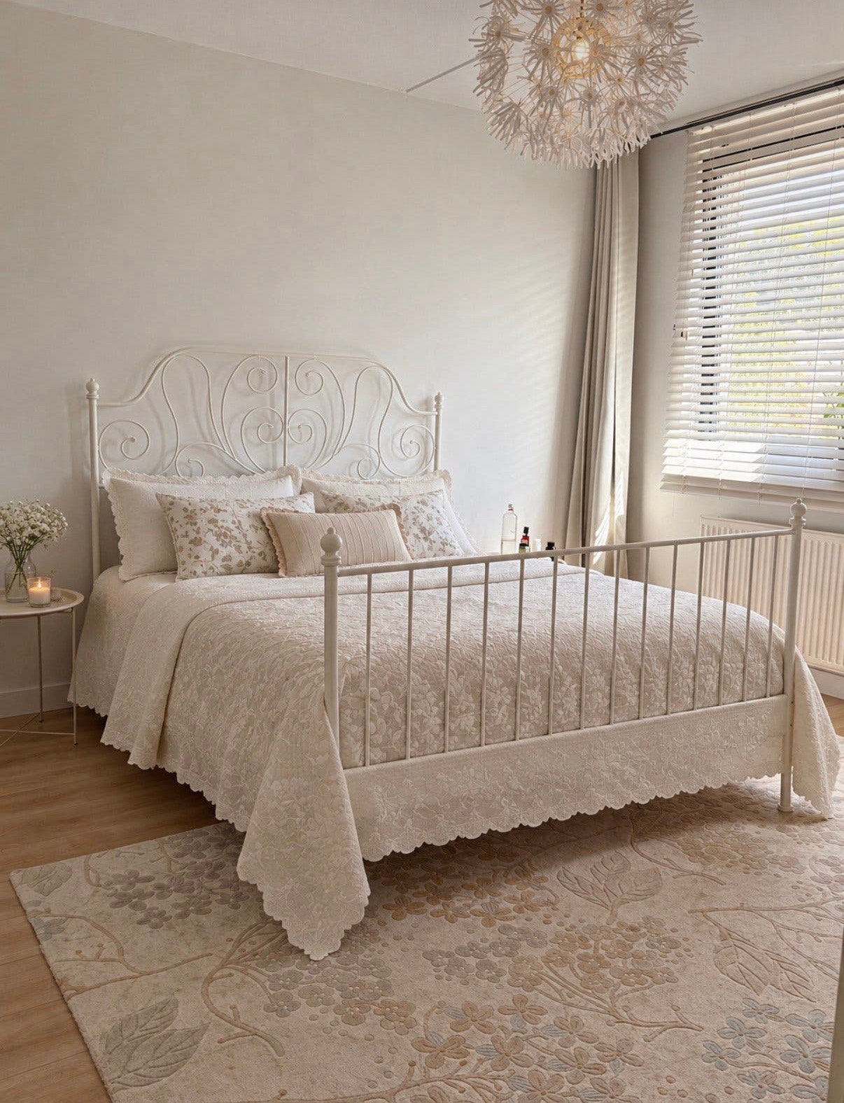 Ikea leirvik wit metalen bed, Ophalen, Zo goed als nieuw, Wit, Laminaat