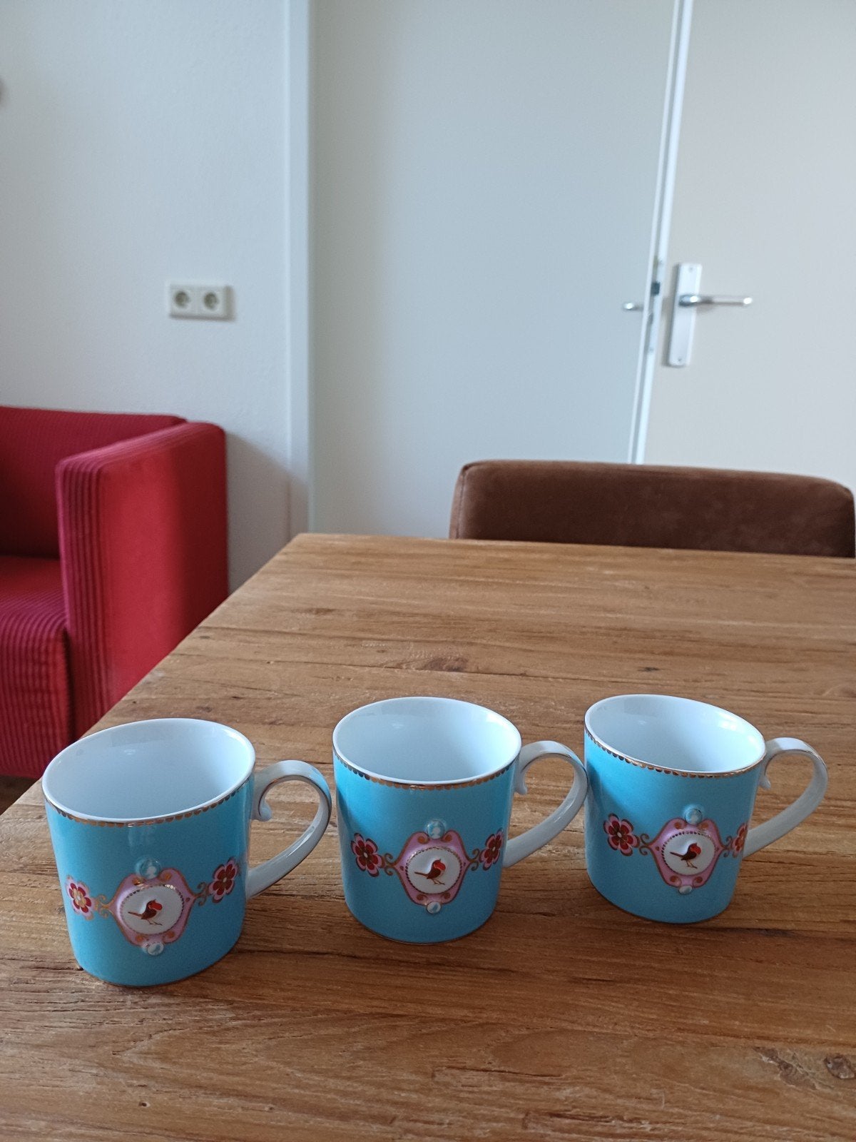 3 x pip studio mokjes blauw, Ophalen, Pip Studio, Mok, Zo goed als nieuw