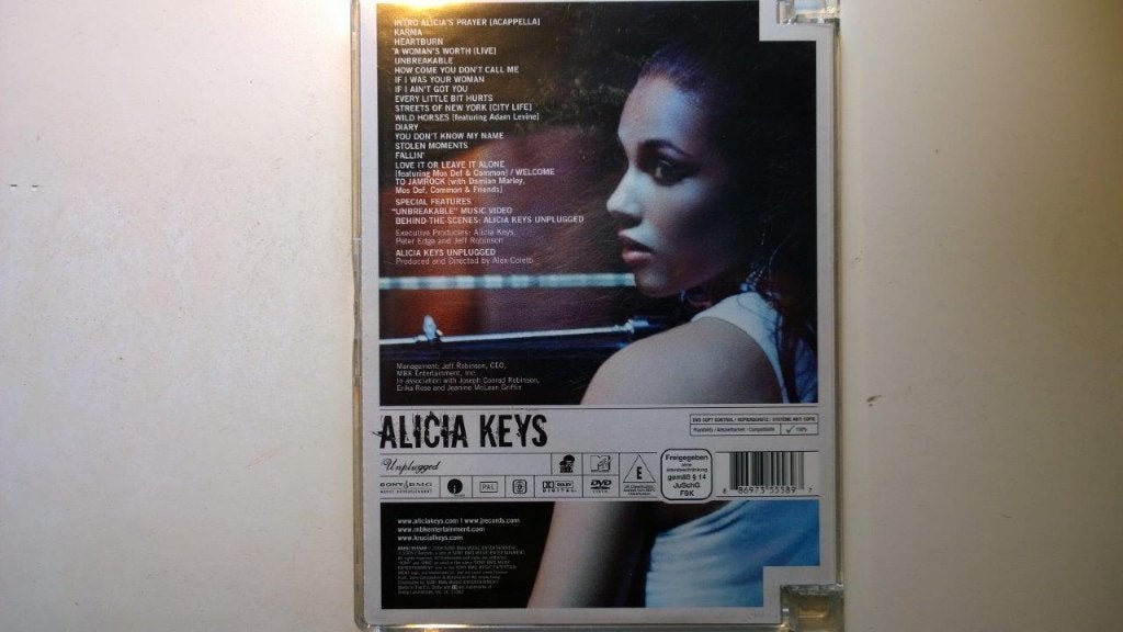 Alicia Keys - Unplugged (DVD), Alle leeftijden, Ophalen of Verzenden, Zo goed als nieuw, Concert