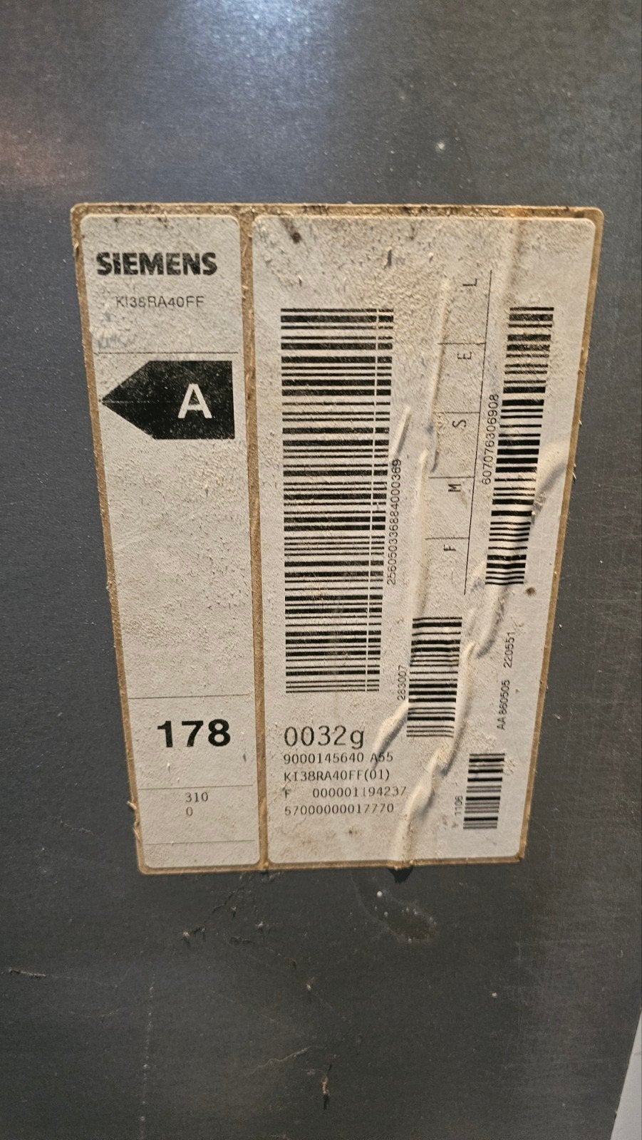 Siemens KI38RA40FF Inbouw Koelkast - Energieklasse A, Ophalen, 200 liter of meer, 60 cm of meer, 160 cm of meer