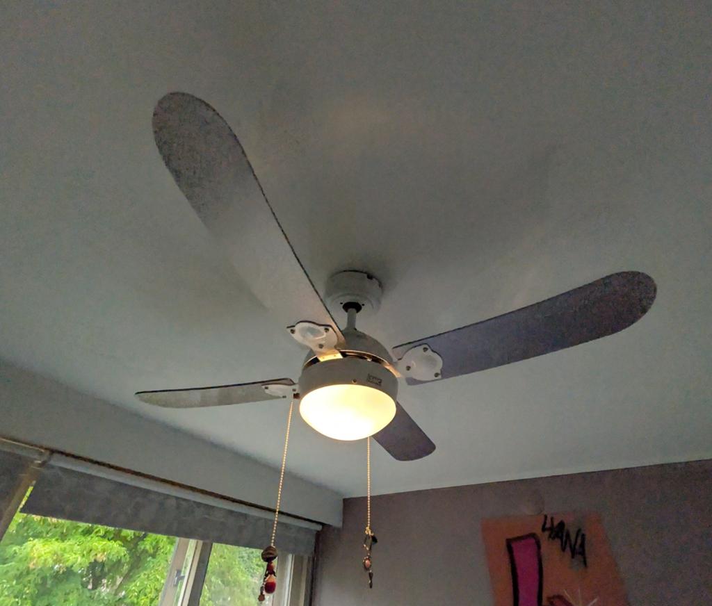 Plafondventilator met verlichting, Ophalen, Gebruikt, Modern, Minder dan 50 cm