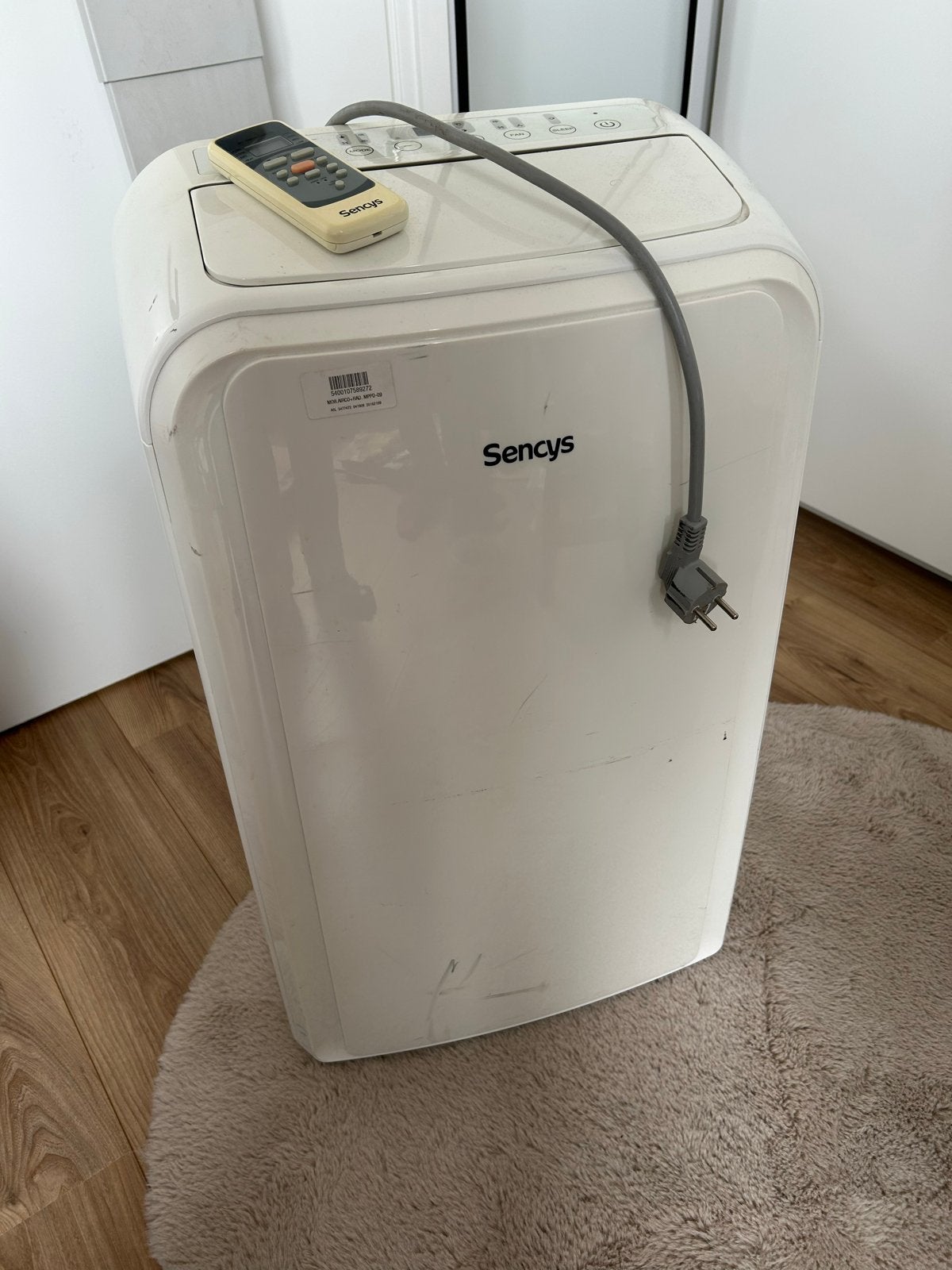 Sencys Mobiele Airco MPPD-09 - 9000 BTU - Slang beschadigd, Witgoed en Apparatuur, Airco's, Ophalen, Gebruikt, Minder dan 60 m³