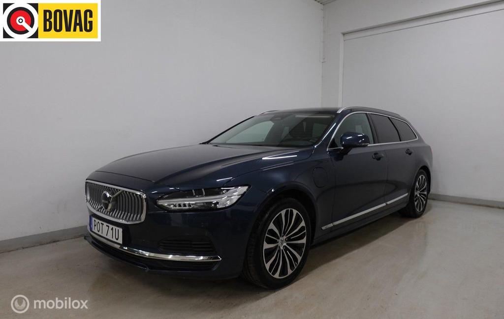 Volvo V90 2.0 T6 Plug-in hybrid AWD Core Bright, trekhaak, Auto's, Automaat, 4 cilinders, 1969 cc, Blauw