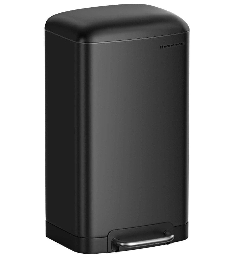 Nieuwe Songmics Pedaalemmer - 2x15L Zwart, Huis en Inrichting, Woonaccessoires | Prullenbakken, Met pedaal, ....., Nieuw, Ophalen of Verzenden