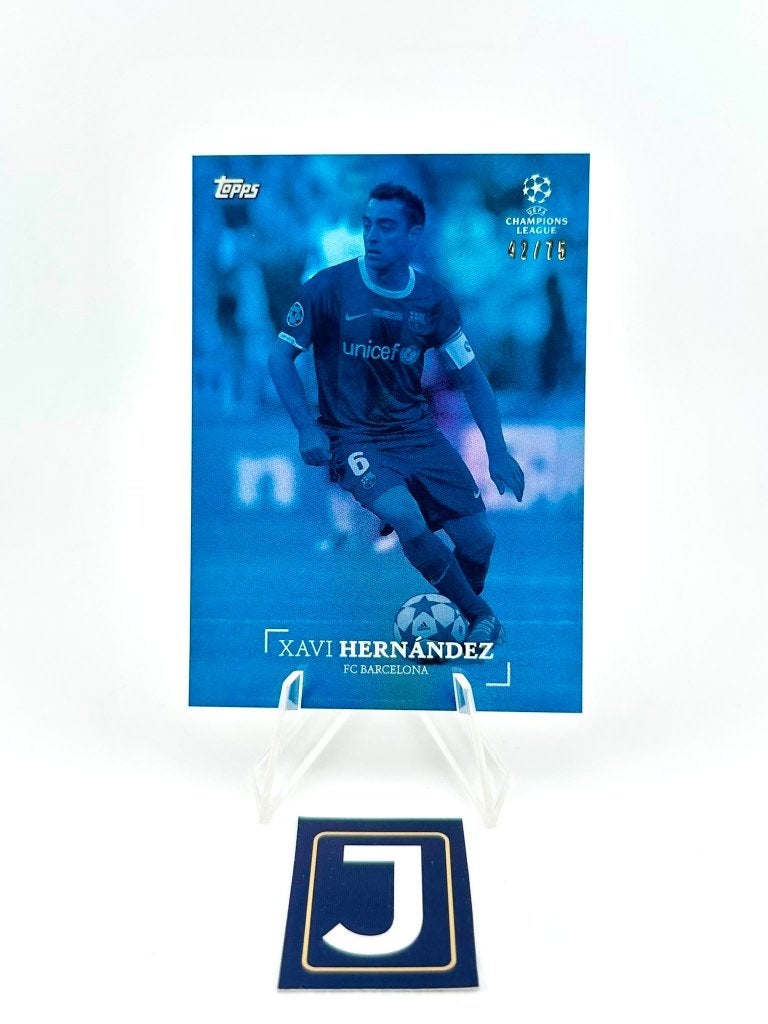 Xavi Hernández Topps CL /75 Barcelona, Ophalen of Verzenden, Zo goed als nieuw, Plaatje