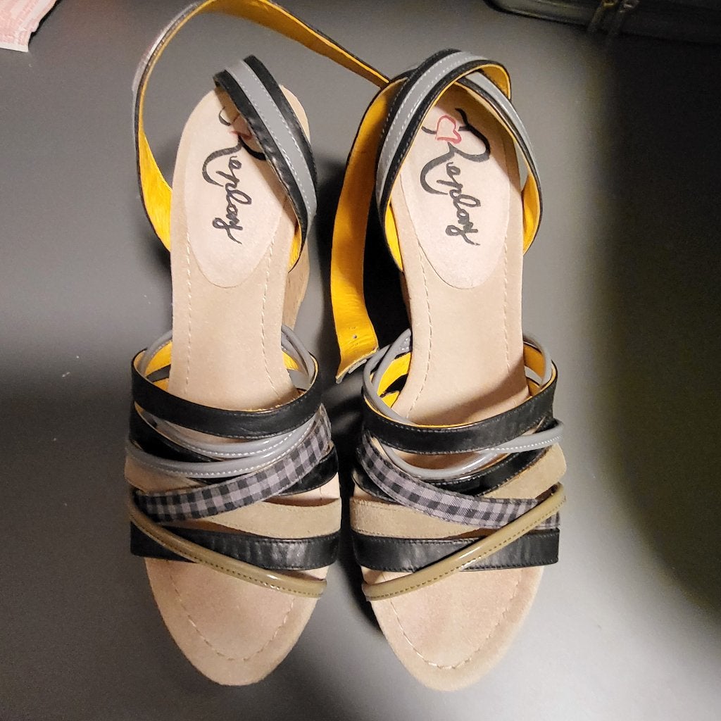Replay sleehak sandaal, Ophalen, Zwart, Replay, Sandalen of Muiltjes