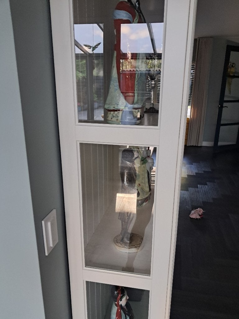 Vitrinekast, Ophalen, Met deur(en), 50 tot 100 cm, Zo goed als nieuw
