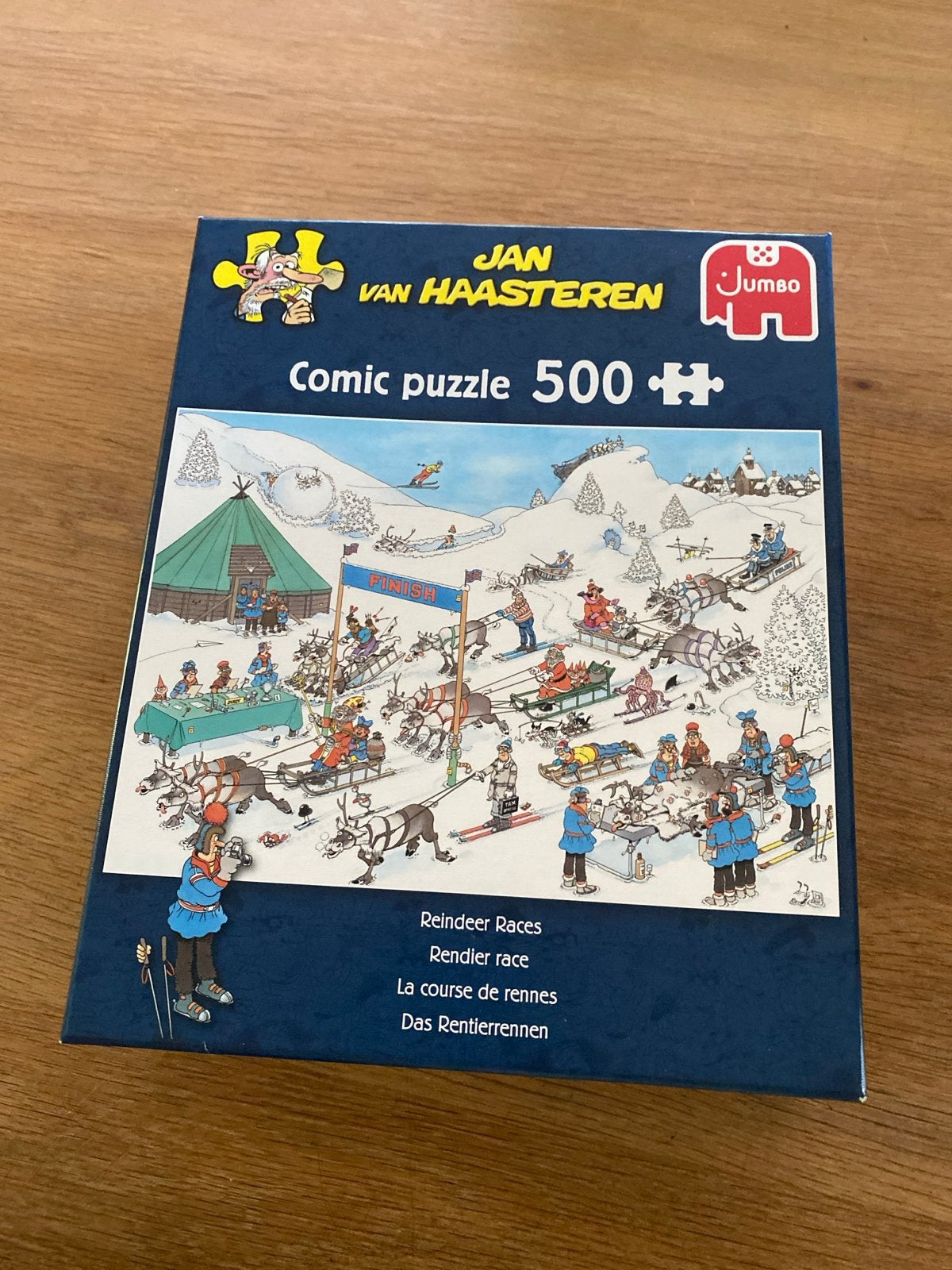Jan van Haasteren Comic Puzzel 500 stukjes - Rendier Race, Hobby en Vrije tijd, Denksport en Puzzels, Ophalen, 500 t/m 1500 stukjes