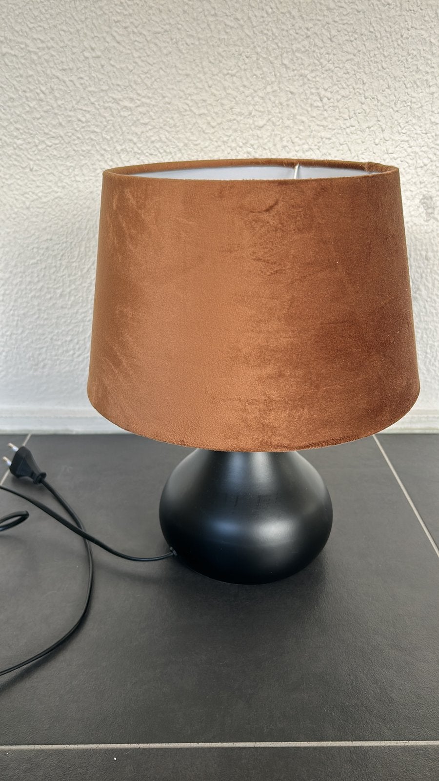 Tafellamp 2 stuks, Bruin, Ophalen, Gebruikt