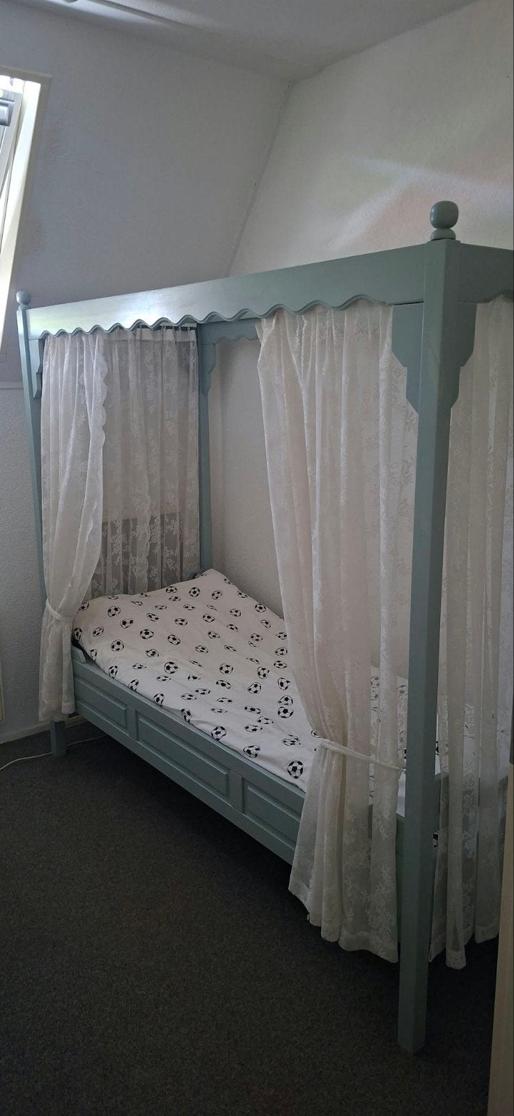 Mooi hemelbed voor meisjes (70x175 cm), Zo goed als nieuw, Overige kleuren, Eenpersoons, 70 cm of minder