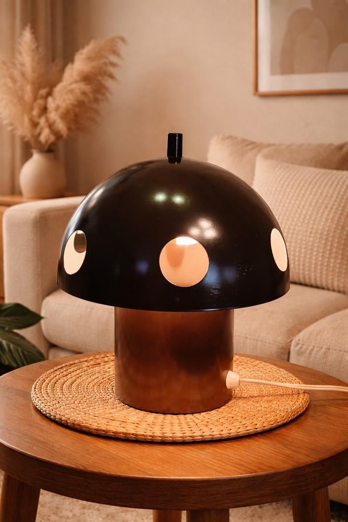 Vintage Mushroom 70s lamp, Vintage, Ophalen of Verzenden, Zo goed als nieuw, Metaal