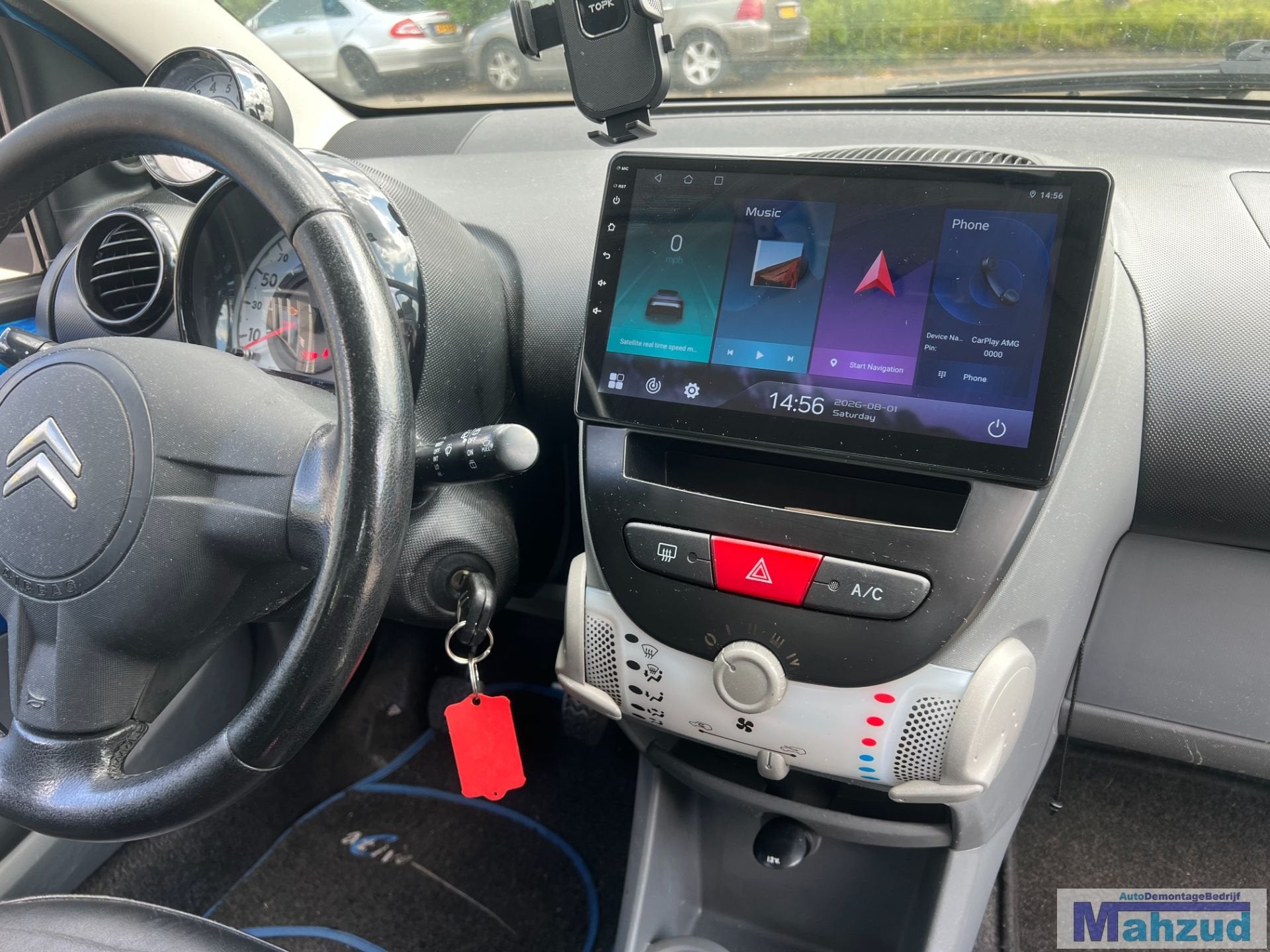 CITROEN C1 aygo 107 radio navigatie andriod 2005-2014, Gebruikt, Citroën, Stellantis N.V., Ophalen of Verzenden