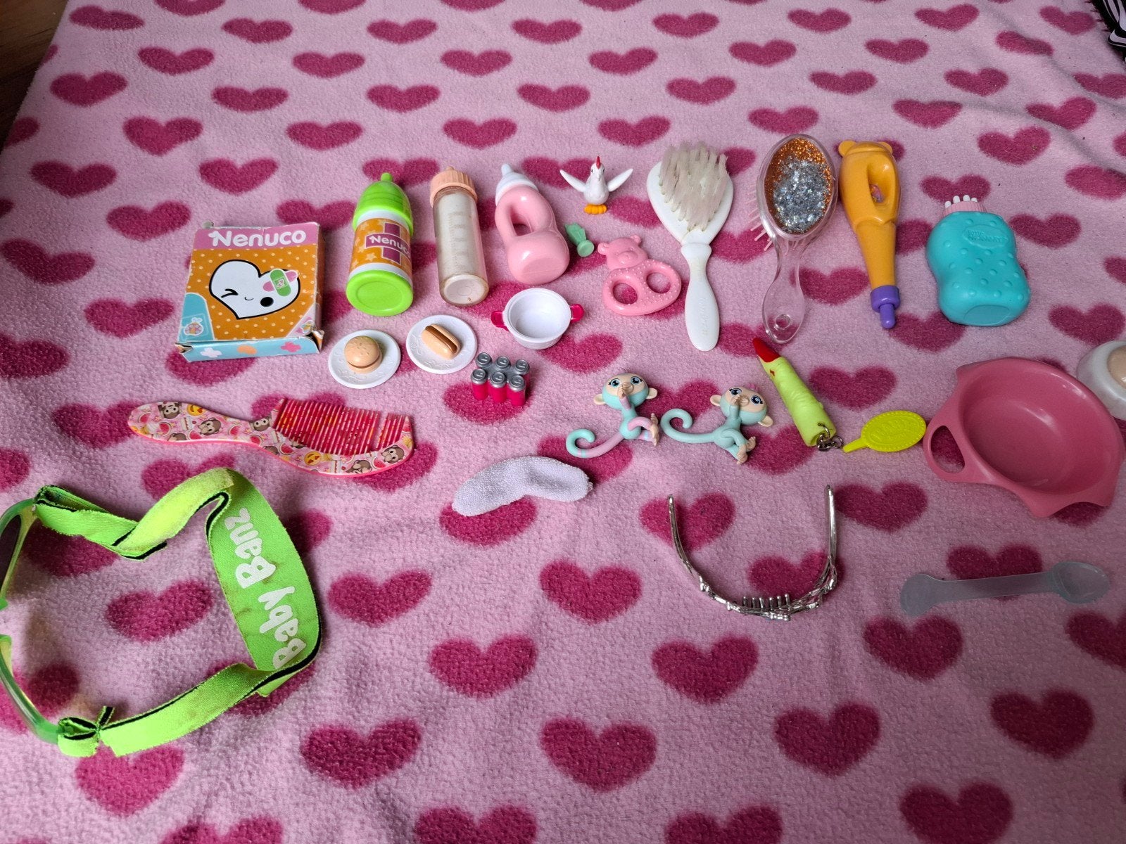Nenuco en Baby Born e.a  poppen accessoires set, Ophalen of Verzenden, Gebruikt, Babypop