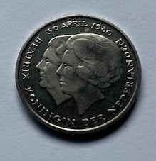 1 Gulden Nederland Koningin Juliana, 1980, Ophalen of Verzenden, Koningin Juliana, 1 gulden, Losse munt
