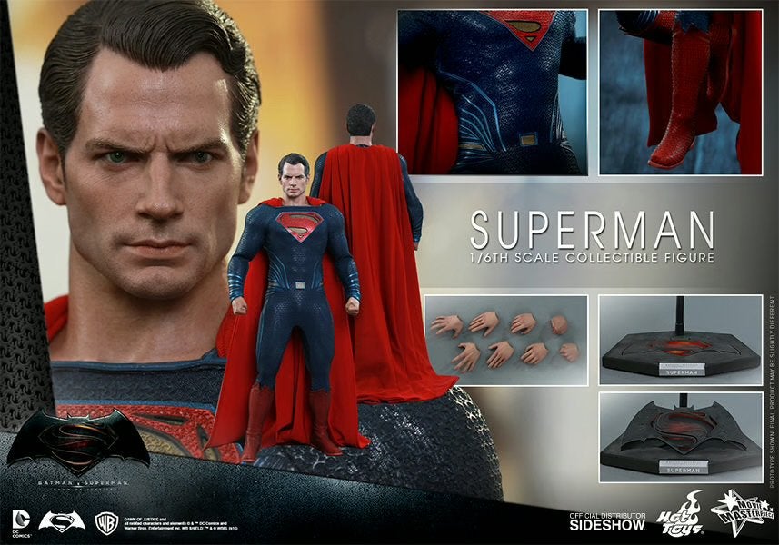 Hot toys Superman van Batman vs Superman, Ophalen, Zo goed als nieuw, Actiefiguur of Pop