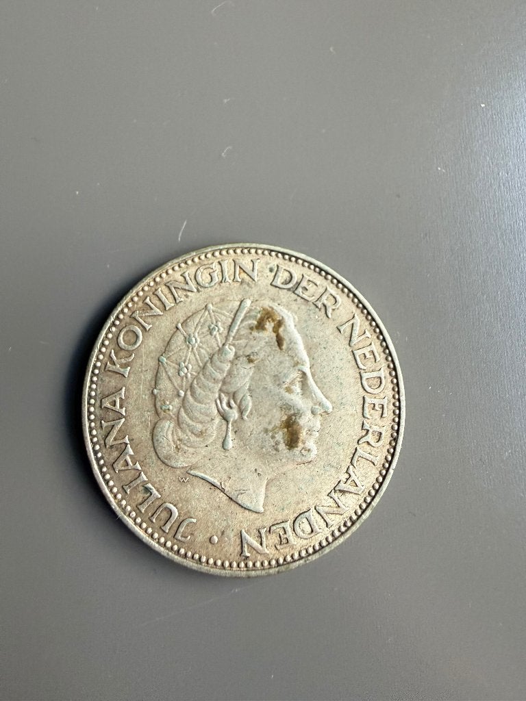 2,5 gulden 1961, Koningin Juliana, Zilver, Ophalen of Verzenden, Losse munt