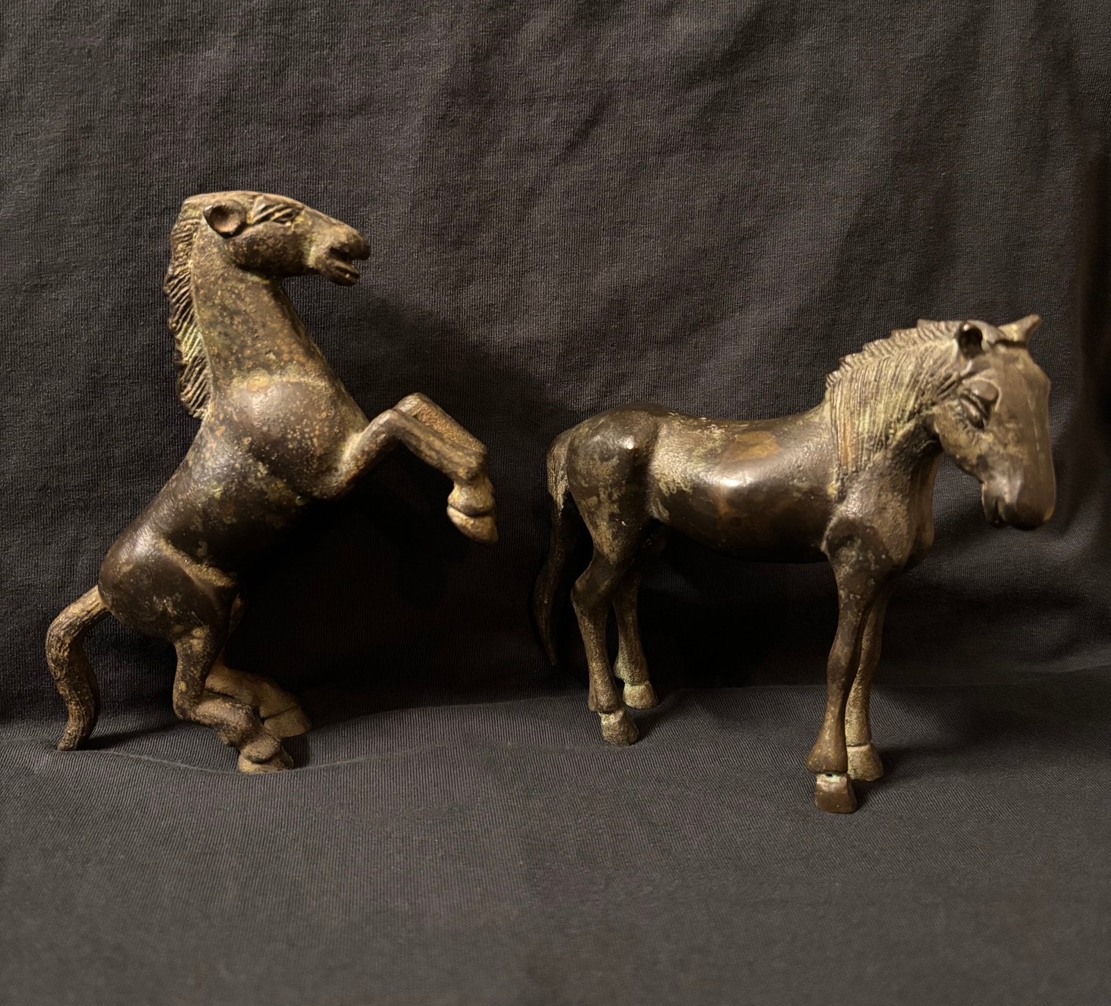 Chinese bronzen paarden – Han-dynastie-stijl, Ophalen of Verzenden, Brons