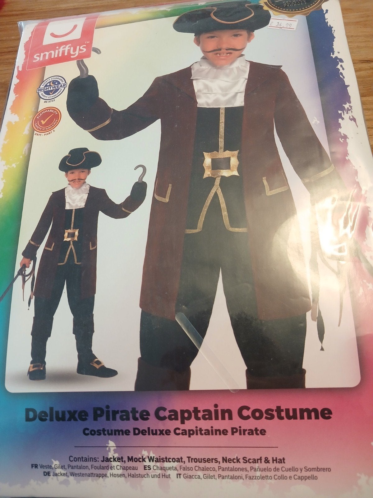 Deluxe Piraten Kapitein Kostuum - Maat M (7-9 jaar), Ophalen of Verzenden, Nieuw, Jongen of Meisje