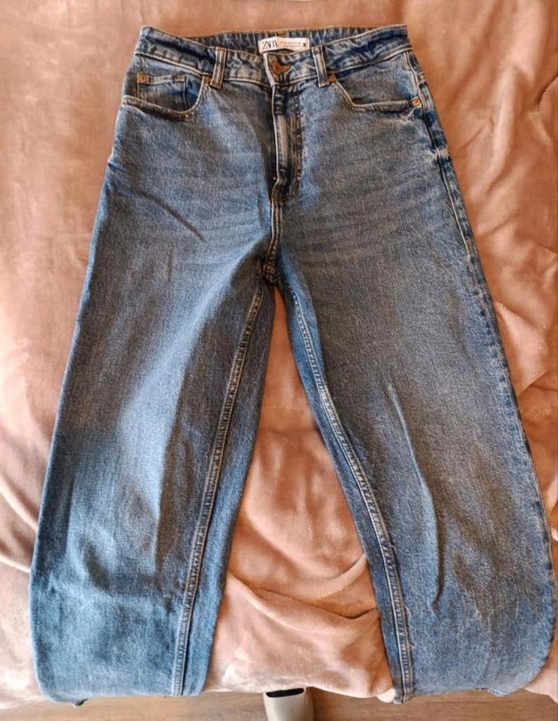 Zara mom jeans dames maat M/38, Blauw, Zara, Overige jeansmaten, Nieuw