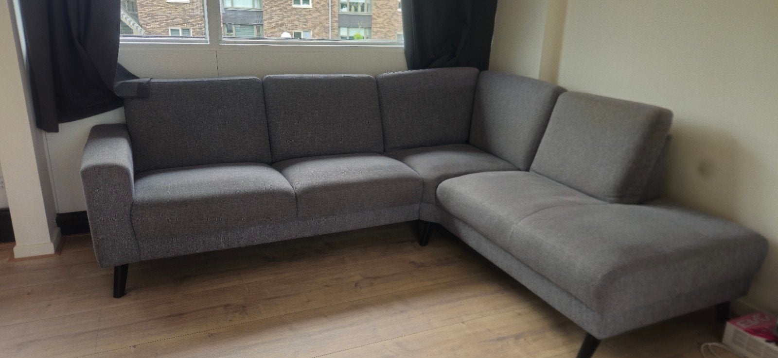 Eijerkamp grijze bank met chaise longue (links), Ophalen of Verzenden