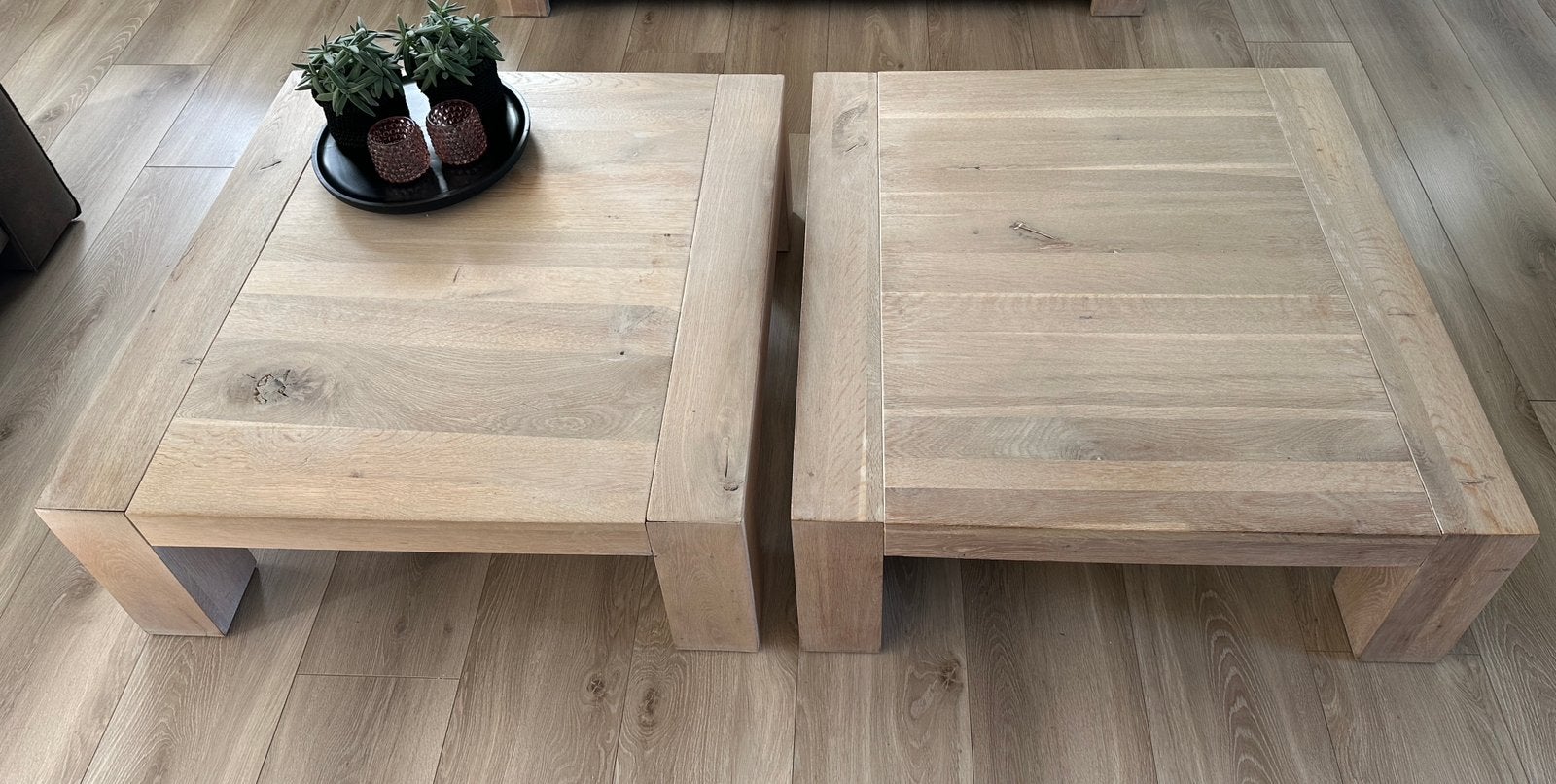 2x salon tafel Lucano, Huis en Inrichting, Ophalen, Zo goed als nieuw, Vierkant, 50 tot 100 cm