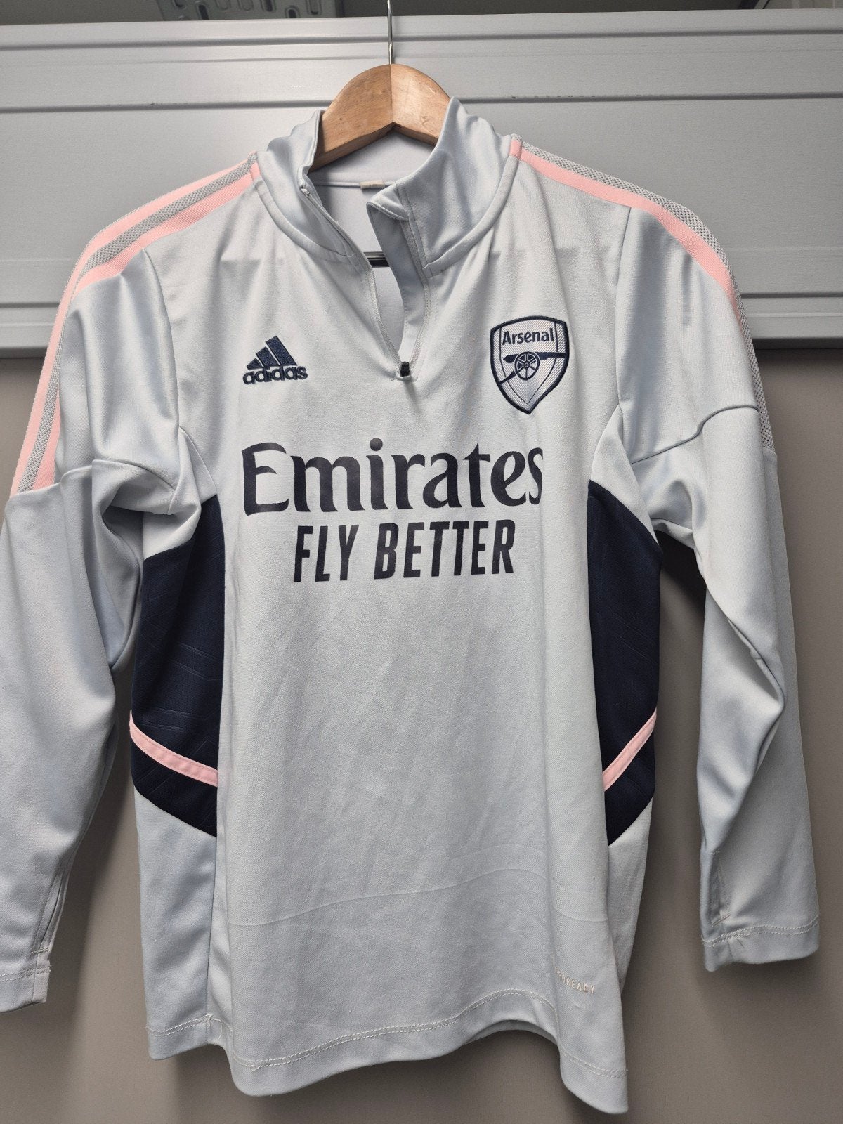 Adidas Arsenal Trainingstrui - Grijs/Roze, Maat 48/50 (M), Ophalen of Verzenden, Zo goed als nieuw, Adidas